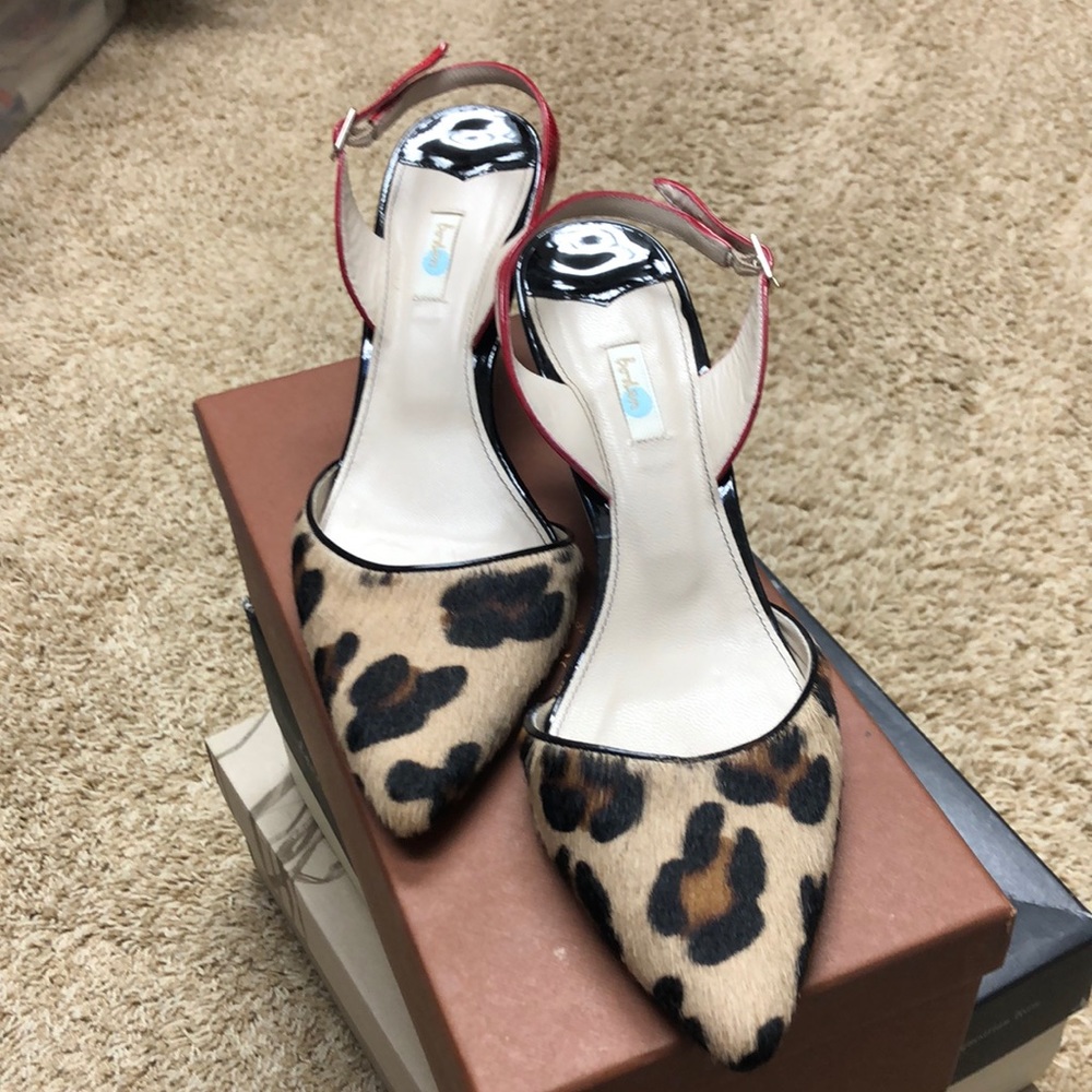 Boden animal print heels